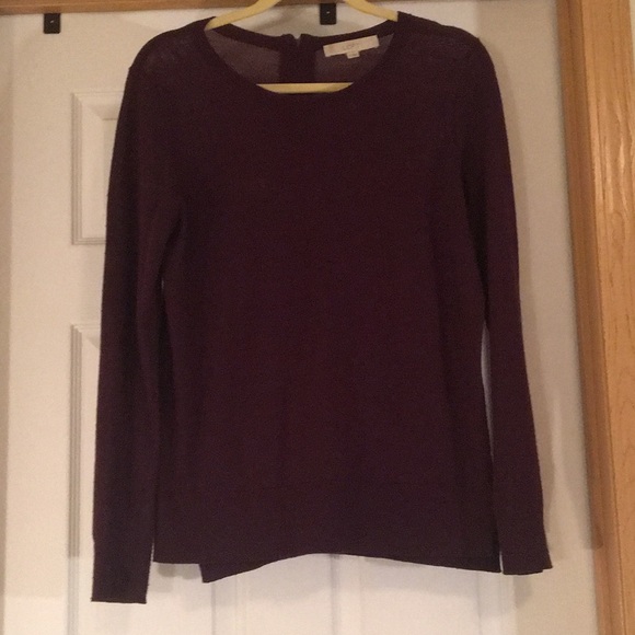 LOFT Sweaters - LOFT Dark Plum Thin Sweater